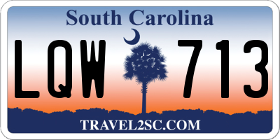 SC license plate LQW713