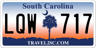 SC license plate LQW717