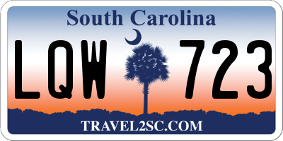 SC license plate LQW723