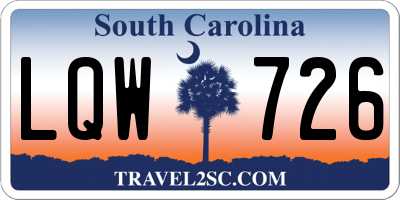 SC license plate LQW726