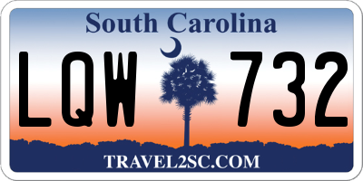 SC license plate LQW732