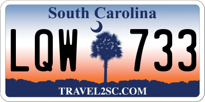 SC license plate LQW733