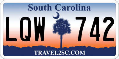 SC license plate LQW742