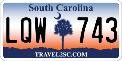 SC license plate LQW743