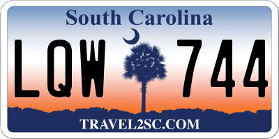 SC license plate LQW744