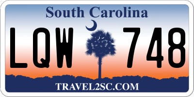SC license plate LQW748
