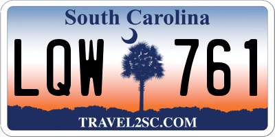 SC license plate LQW761