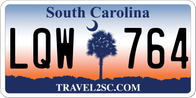 SC license plate LQW764