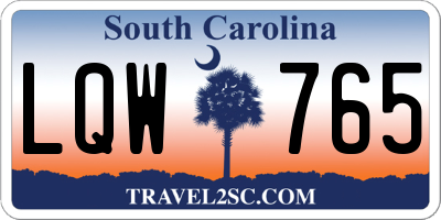 SC license plate LQW765