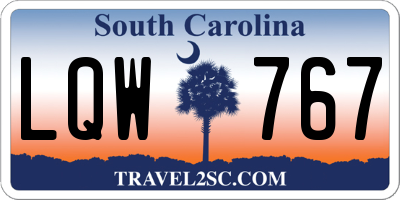 SC license plate LQW767