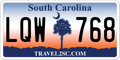 SC license plate LQW768