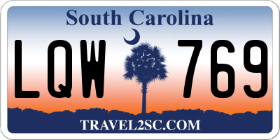 SC license plate LQW769