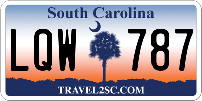 SC license plate LQW787