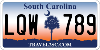 SC license plate LQW789