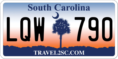 SC license plate LQW790