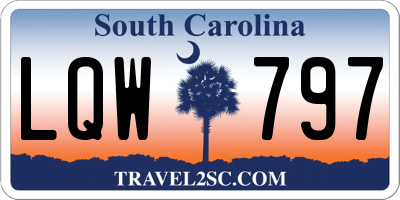 SC license plate LQW797