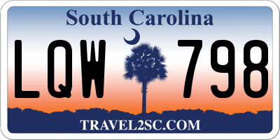 SC license plate LQW798