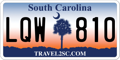 SC license plate LQW810