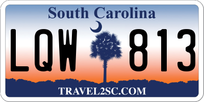SC license plate LQW813
