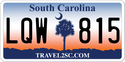 SC license plate LQW815
