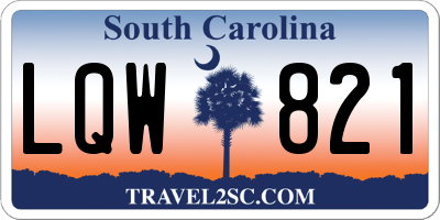 SC license plate LQW821