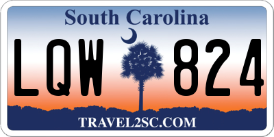 SC license plate LQW824