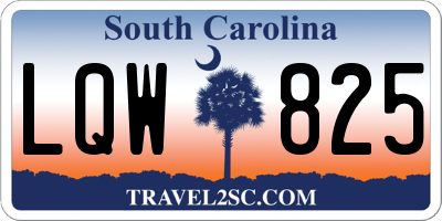 SC license plate LQW825