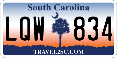 SC license plate LQW834