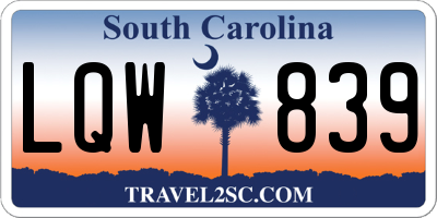SC license plate LQW839