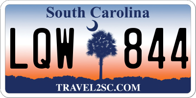 SC license plate LQW844
