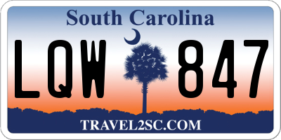 SC license plate LQW847