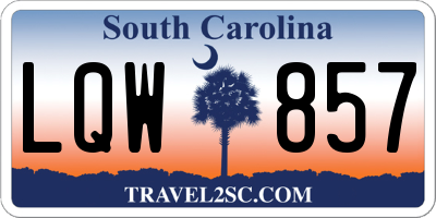 SC license plate LQW857