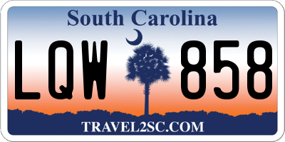SC license plate LQW858