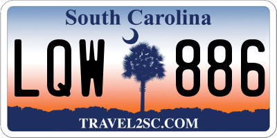 SC license plate LQW886