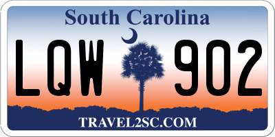 SC license plate LQW902