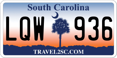 SC license plate LQW936