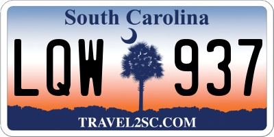 SC license plate LQW937