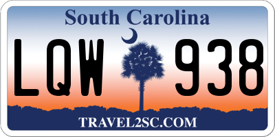 SC license plate LQW938
