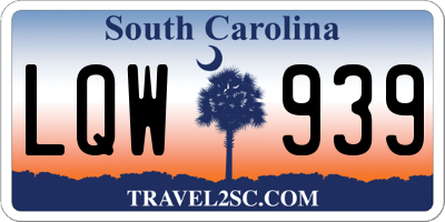 SC license plate LQW939