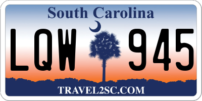 SC license plate LQW945