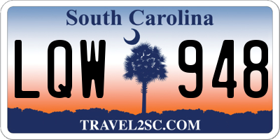 SC license plate LQW948