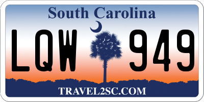 SC license plate LQW949