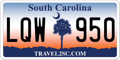 SC license plate LQW950