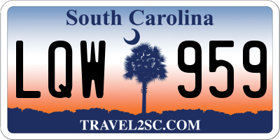 SC license plate LQW959