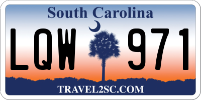 SC license plate LQW971