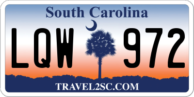 SC license plate LQW972
