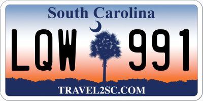 SC license plate LQW991