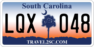 SC license plate LQX048