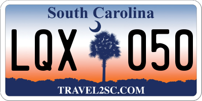 SC license plate LQX050