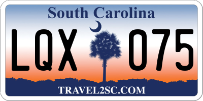 SC license plate LQX075